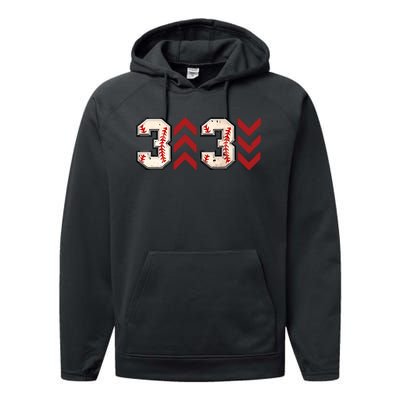 3 Up 3 Down Three Up Three Down Baseball Game Day Baseball Performance Fleece Hoodie