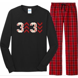 3 Up 3 Down Three Up Three Down Baseball Game Day Baseball Long Sleeve Pajama Set