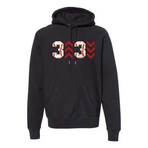 3 Up 3 Down Three Up Three Down Baseball Game Day Baseball Premium Hoodie