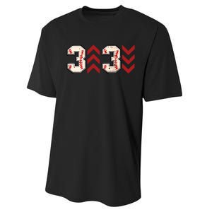 3 Up 3 Down Three Up Three Down Baseball Game Day Baseball Performance Sprint T-Shirt