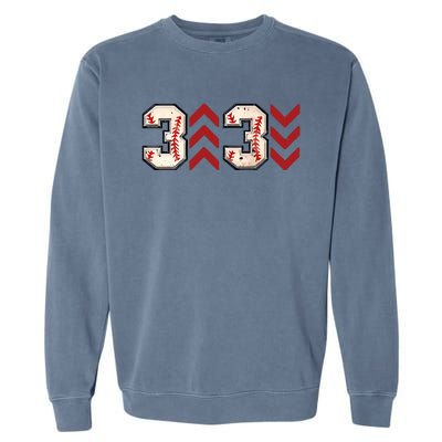 3 Up 3 Down Three Up Three Down Baseball Game Day Baseball Garment-Dyed Sweatshirt