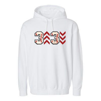 3 Up 3 Down Three Up Three Down Baseball Game Day Baseball Garment-Dyed Fleece Hoodie