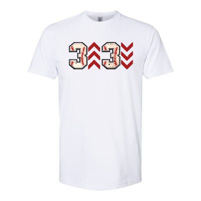 3 Up 3 Down Three Up Three Down Baseball Game Day Baseball Softstyle CVC T-Shirt