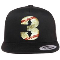 3 Up 3 Down Three Up Three Down Baseball Softball Player Gift Flat Bill Trucker Hat