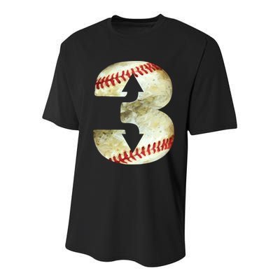 3 Up 3 Down Three Up Three Down Baseball Softball Player Gift Youth Performance Sprint T-Shirt