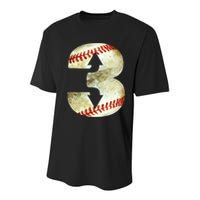 3 Up 3 Down Three Up Three Down Baseball Softball Player Gift Youth Performance Sprint T-Shirt