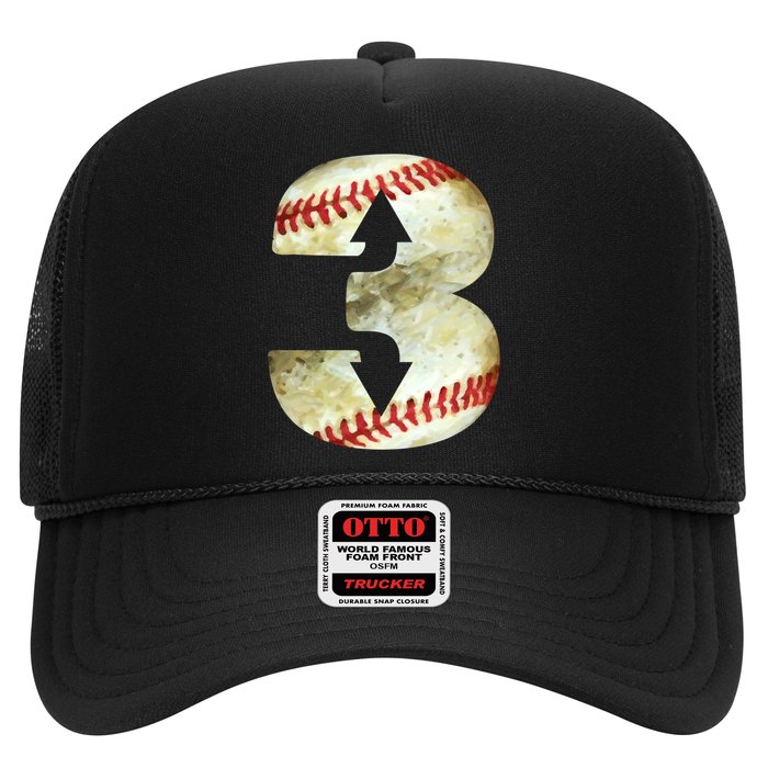 3 Up 3 Down Three Up Three Down Baseball Softball Player Gift Hat