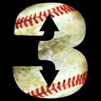 3 Up 3 Down Three Up Three Down Baseball Softball Player Gift Toddler Fine Jersey T-Shirt