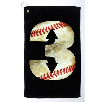 3 Up 3 Down Three Up Three Down Baseball Softball Player Gift Golf Towel