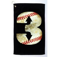 3 Up 3 Down Three Up Three Down Baseball Softball Player Gift Golf Towel