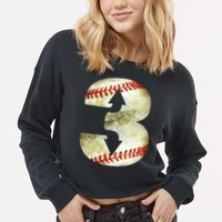 3 Up 3 Down Three Up Three Down Baseball Softball Player Gift Cropped Pullover Crew