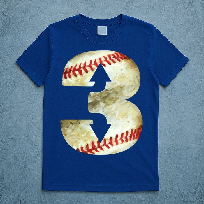 3 Up 3 Down Three Up Three Down Baseball Softball Player Gift T-Shirt