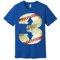 3 Up 3 Down Three Up Three Down Baseball Softball Player Gift Premium T-Shirt