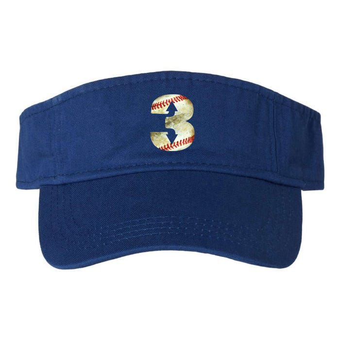 3 Up 3 Down Three Up Three Down Baseball Softball Player Gift Visor