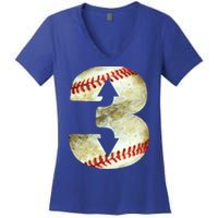3 Up 3 Down Three Up Three Down Baseball Softball Player Gift Women's V-Neck T-Shirt