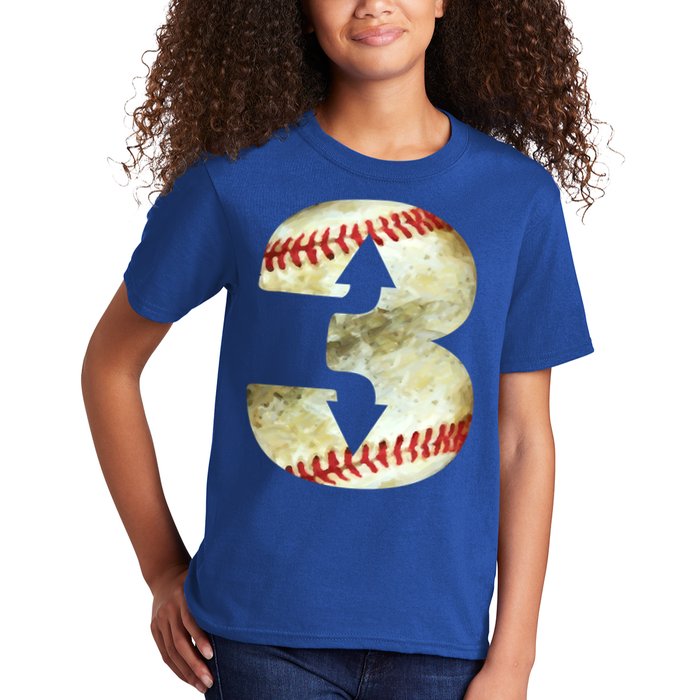3 Up 3 Down Three Up Three Down Baseball Softball Player Gift Kids T-Shirt