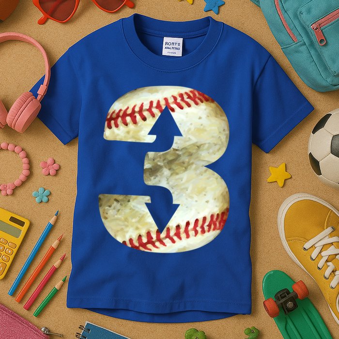 3 Up 3 Down Three Up Three Down Baseball Softball Player Gift Kids T-Shirt