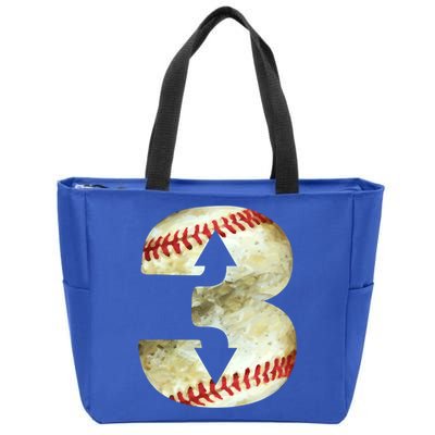 3 Up 3 Down Three Up Three Down Baseball Softball Player Gift Zip Tote Bag
