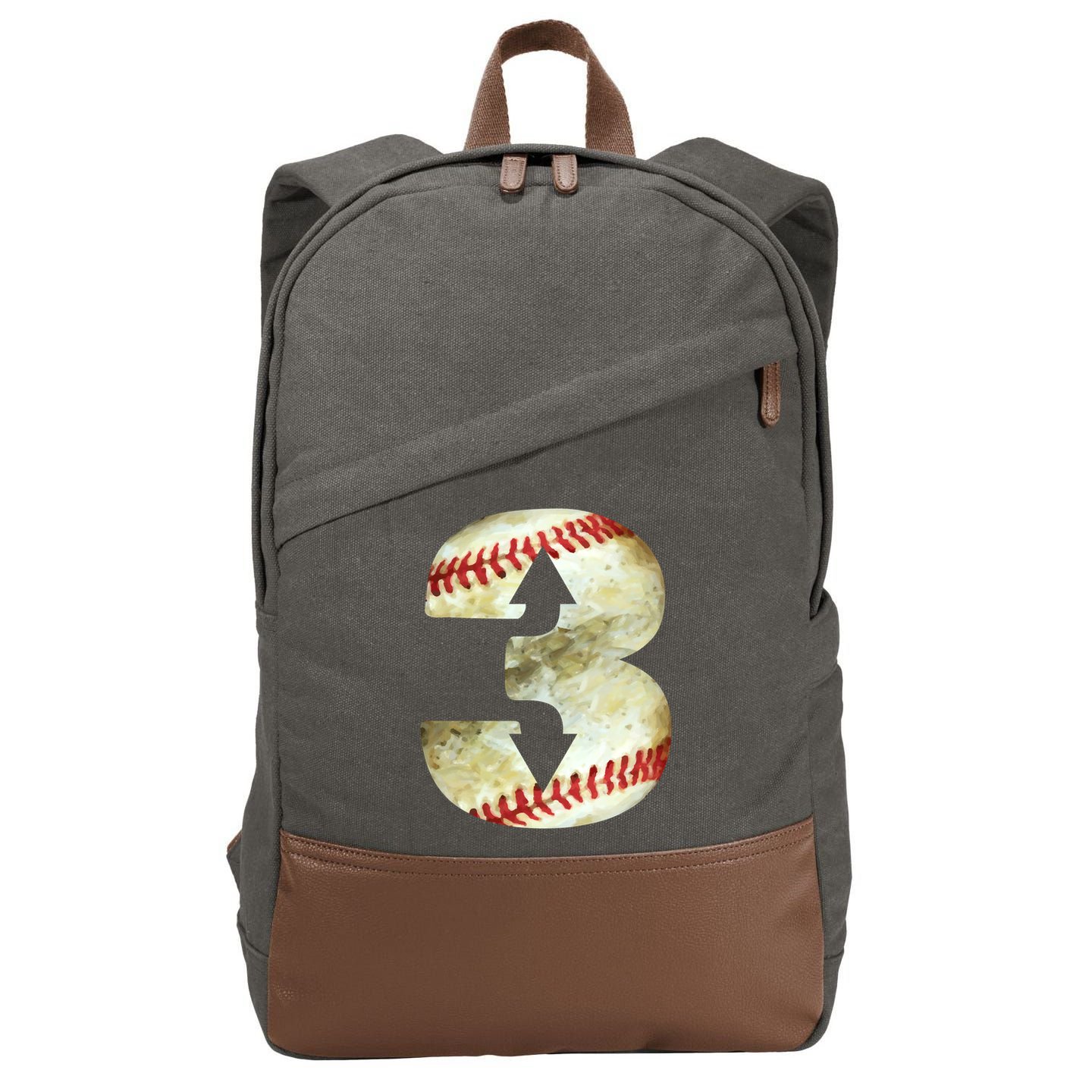 3 Up 3 Down Three Up Three Down Baseball Softball Player Gift Cotton Canvas Backpack