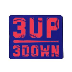 3 Up 3 Down Baseball Player Catcher Pitcher Batter Funny Gift Great Gift Mousepad