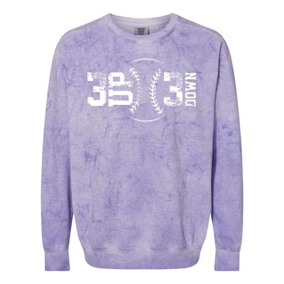 3 Up 3 Down Three Up Three Down Baseball Colorblast Crewneck Sweatshirt