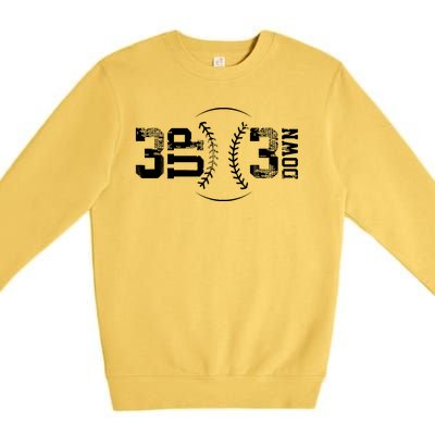 3 Up 3 Down Three Up Three Down Baseball Premium Crewneck Sweatshirt