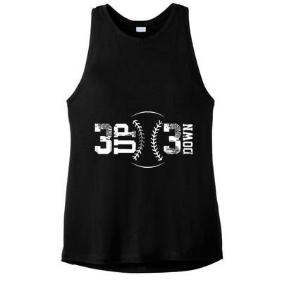 3 Up 3 Down Three Up Three Down Baseball Ladies PosiCharge Tri-Blend Wicking Tank