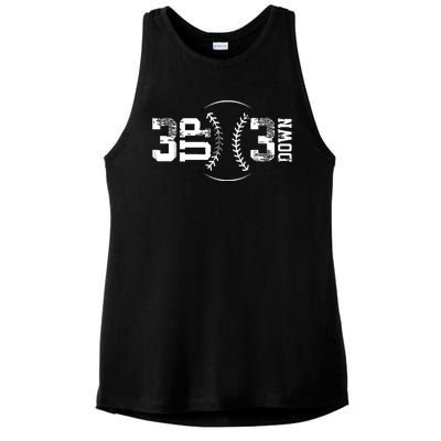 3 Up 3 Down Three Up Three Down Baseball Ladies PosiCharge Tri-Blend Wicking Tank