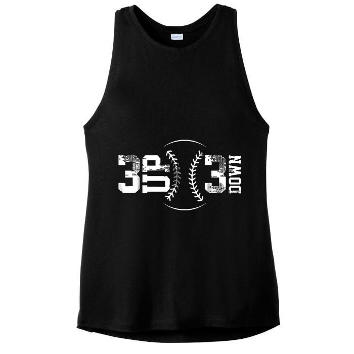 3 Up 3 Down Three Up Three Down Baseball Ladies PosiCharge Tri-Blend Wicking Tank