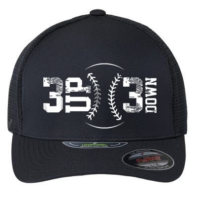 3 Up 3 Down Three Up Three Down Baseball Flexfit Unipanel Trucker Cap