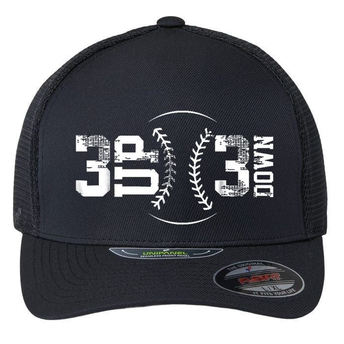 3 Up 3 Down Three Up Three Down Baseball Flexfit Unipanel Trucker Cap
