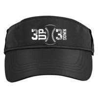 3 Up 3 Down Three Up Three Down Baseball Adult Drive Performance Visor