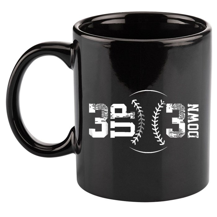 3 Up 3 Down Three Up Three Down Baseball 11oz C Handle Ceramic Mug