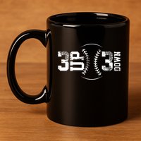 3 Up 3 Down Three Up Three Down Baseball 11oz C Handle Ceramic Mug