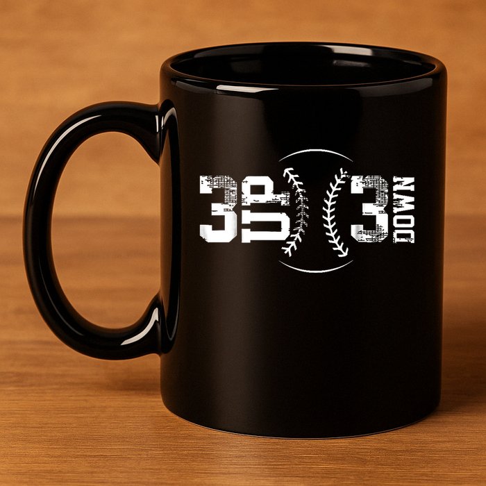 3 Up 3 Down Three Up Three Down Baseball 11oz C Handle Ceramic Mug