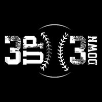 3 Up 3 Down Three Up Three Down Baseball Flat Bill Trucker Hat