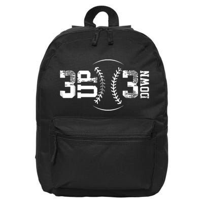 3 Up 3 Down Three Up Three Down Baseball 16 in Basic Backpack