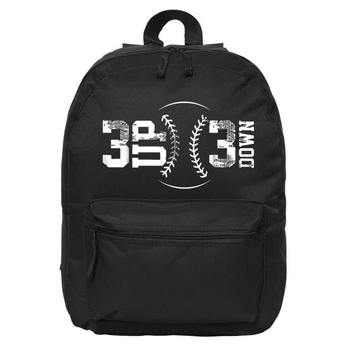 3 Up 3 Down Three Up Three Down Baseball 16 in Basic Backpack