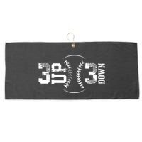 3 Up 3 Down Three Up Three Down Baseball Large Microfiber Waffle Golf Towel