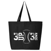 3 Up 3 Down Three Up Three Down Baseball 25L Jumbo Tote