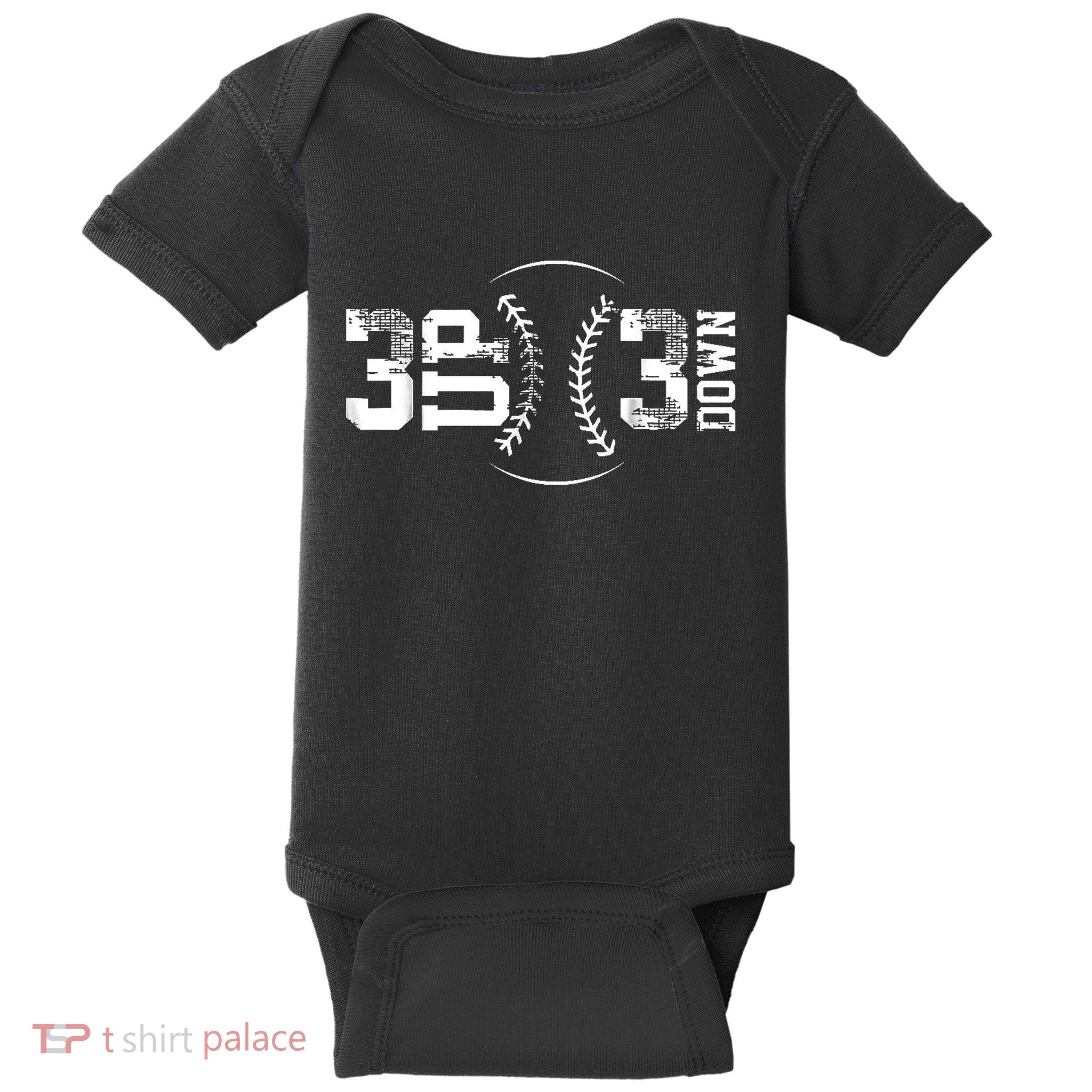 3 Up 3 Down Three Up Three Down Baseball Baby Bodysuit