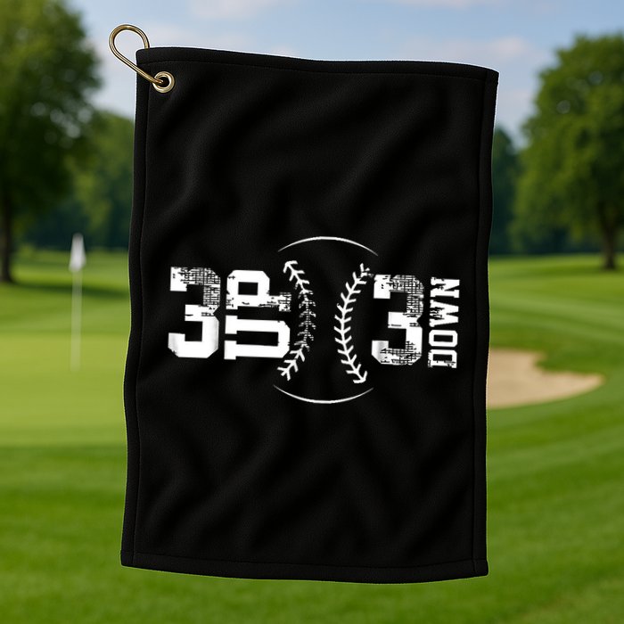 3 Up 3 Down Three Up Three Down Baseball Golf Towel