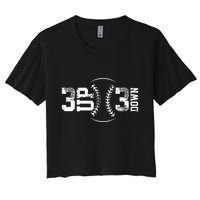 3 Up 3 Down Three Up Three Down Baseball Women's Crop Top Tee