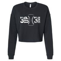 3 Up 3 Down Three Up Three Down Baseball Cropped Pullover Crew