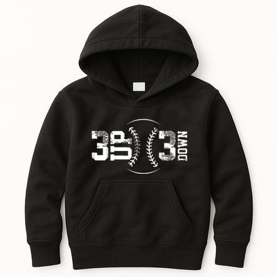 3 Up 3 Down Three Up Three Down Baseball Kids Hoodie