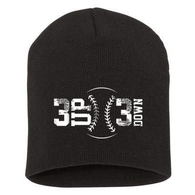 3 Up 3 Down Three Up Three Down Baseball Short Acrylic Beanie