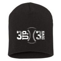3 Up 3 Down Three Up Three Down Baseball Short Acrylic Beanie