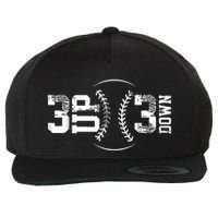 3 Up 3 Down Three Up Three Down Baseball Wool Snapback Cap