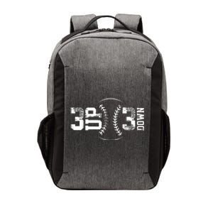 3 Up 3 Down Three Up Three Down Baseball Vector Backpack