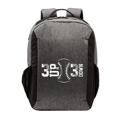 3 Up 3 Down Three Up Three Down Baseball Vector Backpack